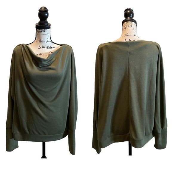 Banana Republic Dolman Long sleeve Knit Top Green Size XL Boat Neck NWT casual - Picture 9 of 9